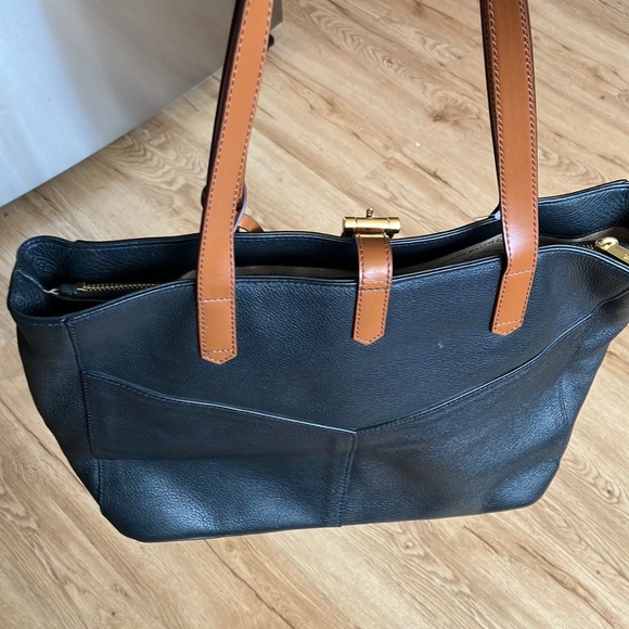 RALPH LAUREN GENUINE LEATHER SHOULDER BAG - Picture 3 of 17